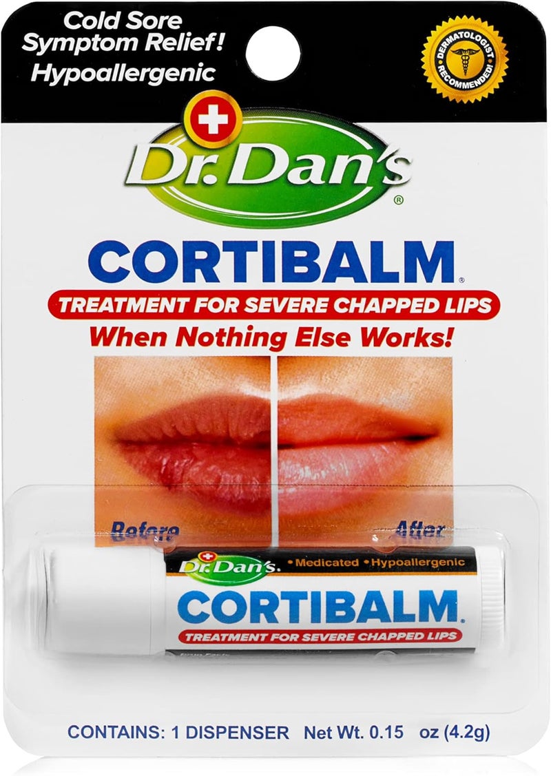 Dr. Dans Dr. Dan's CortiBalm Lip Balm - Treatment for Severe Chapped Lips, 0.15 oz - Image 1